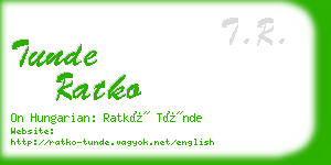 tunde ratko business card